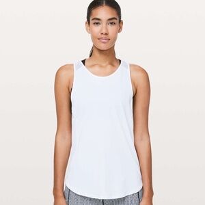 Lululemon Sculpt Tank II White Mesh Relaxed Fit Women’s